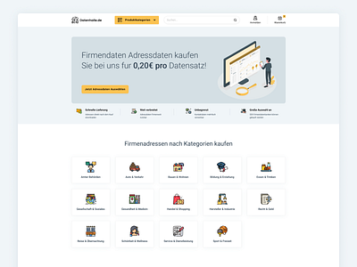 Datenhalle.de data e commerce ecommerce product design shop ui ux web design website