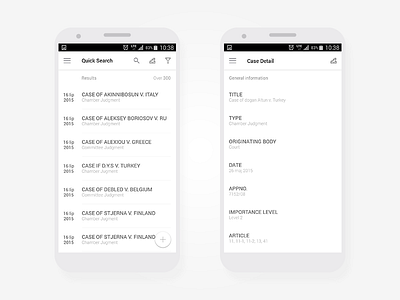 Human Rights Mapper android app design law app lawyer materialdesign wireframes