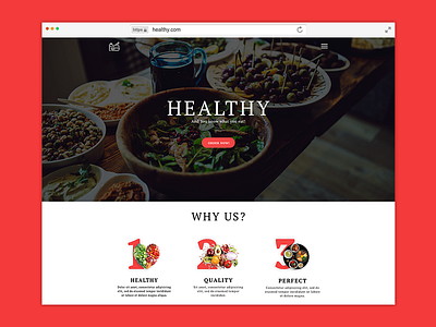 Healthy Landing Page clean food health healthy landing landing page minimalistic ui ux web website www