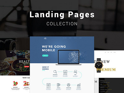 Collection Landing Pages clean landing landing page minimalistic ui ux web website www