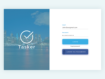 Tasker desktop log in login login screen task task manager tasker