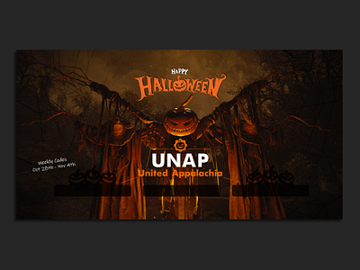 UNAP Halloween Facebook Group Header graphic design