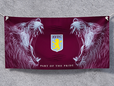 Flag/Poster Design [ AVFC Part of The Pride ] graphic design poster design