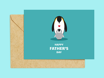 Card Design [ Happy Father's Day ] card card design dad graphic design penguins