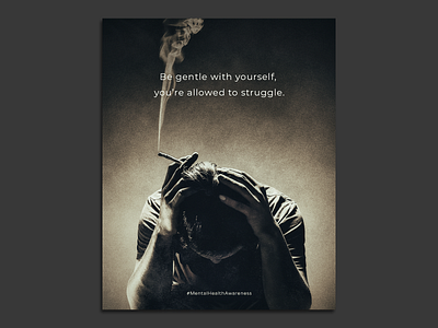 Poster Design [ Mental Health Awareness ] graphic design its ok to not be ok mental health mental health awareness poster poster design