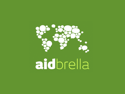 Aidbrella logo logo sans serif type typography