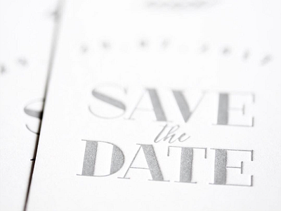 Save the Date Letterpress card letterpress print typography