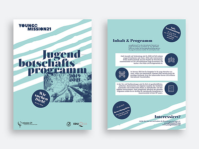 Flyer + Poster Jugendbotschaftsprogramm design flyer graphic design poster print
