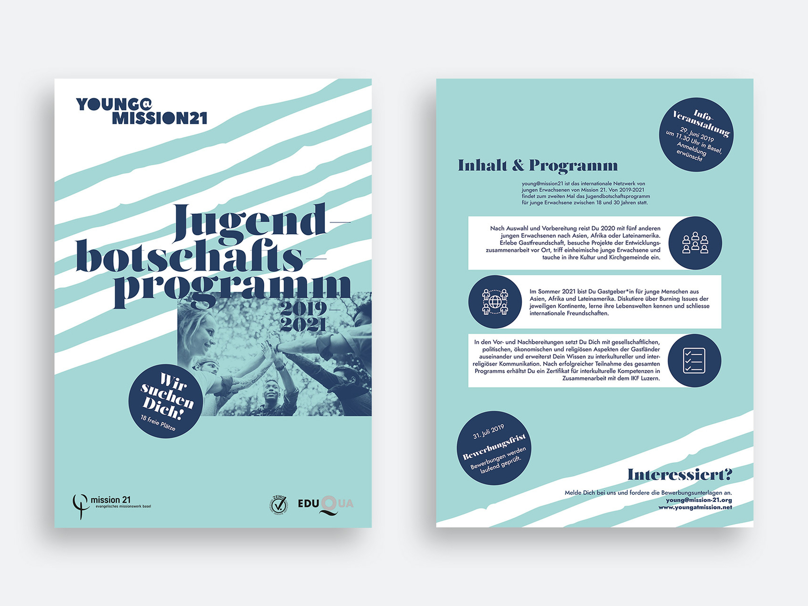 Flyer Poster Jugendbotschaftsprogramm By Visuelle Fabrik Roman Albertini On Dribbble