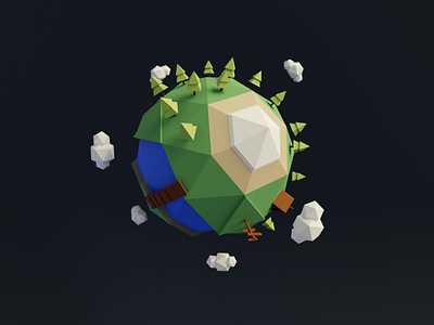 Day 66-68 Low Poly Planet