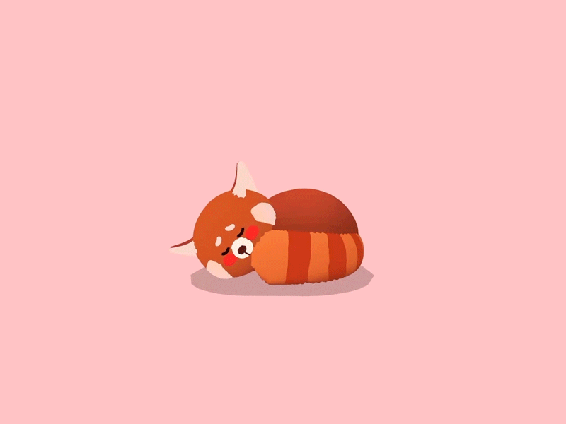 Day 66-68 Red Panda 100daysofvr 100daysofvrbytx 3d fanart oculus quill quillustration red panda sleeping the100dayproject turning red virtual animation
