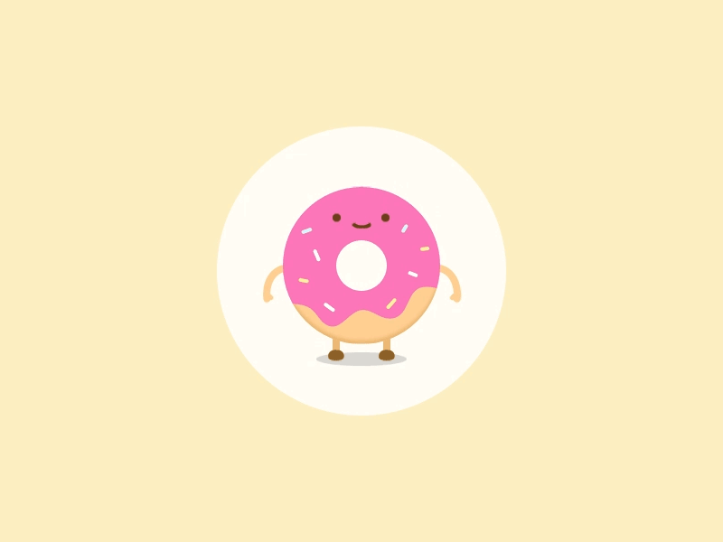 Day 1-2 Jumping Donut 100daysofmotion animation donut food motion principleformac sketchapp the100dayproject