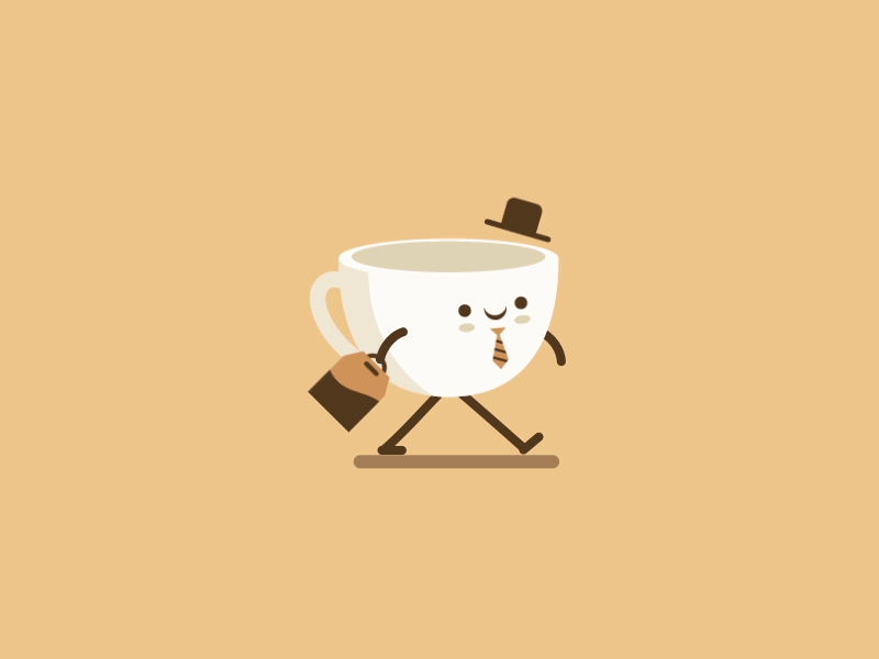 Day 25-26 Mr. Teacup 100daysofmotion aftereffects animation cute motion sketchapp teacup the100dayproject walk