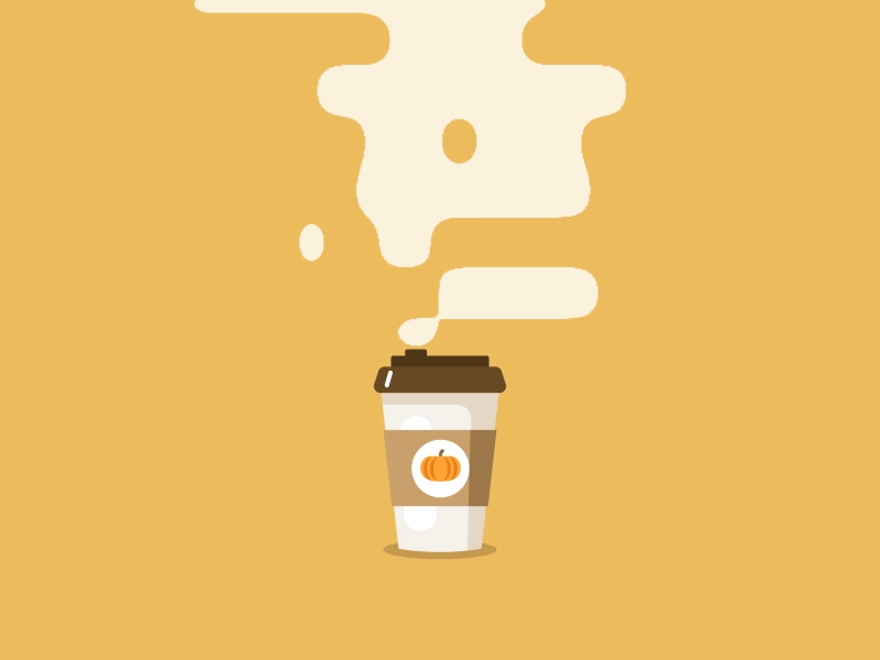 Day 43-44 Pumpkin Spice Latte 100daysofmotion aftereffects animation autumn coffee loop mid autumn motion pumpkin spice latte smoke the100dayproject