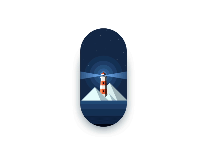 Day 65-66 Lighthouse 100daysofmotion aftereffects animation lighthouse motion sea shooting star the100dayproject