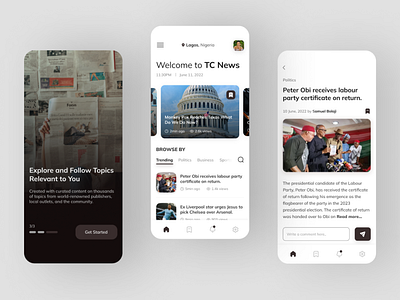 News App 3d app design ui ux