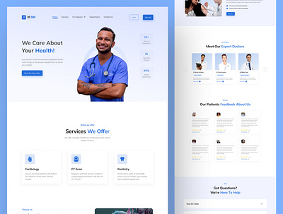 Medical Website Landing Page app design health website medical website ui ux