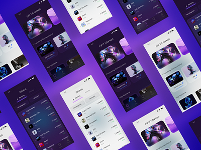 NFT 3d app design ui ux