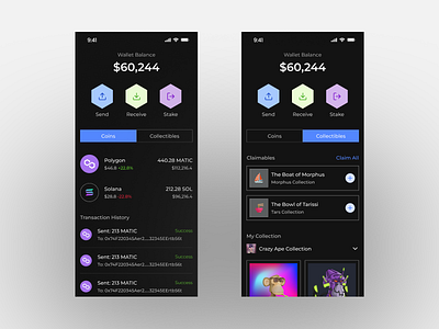 NFT Wallet 3d app branding design graphic design ui ux