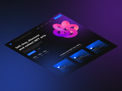 NFT Page 3d app design ui ux