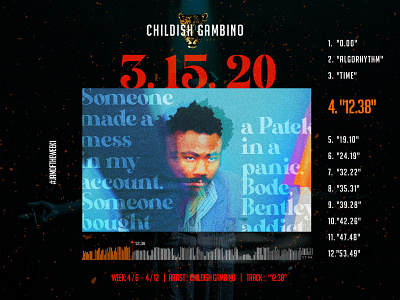 Jam of the Week | 01 childish gambino collage community project cover art design digital design graphic design hip hop jam of the week passion project typography
