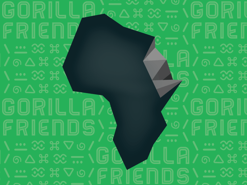 Gorilla Friends Identity 1 africa branding gorilla gorilla friends graphic design identity logo mark symbols