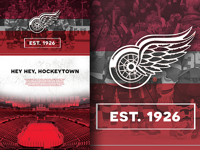 Red Wings Mock Up 1 css design detroit red wings hockey hockey town html lgrw nhl web design