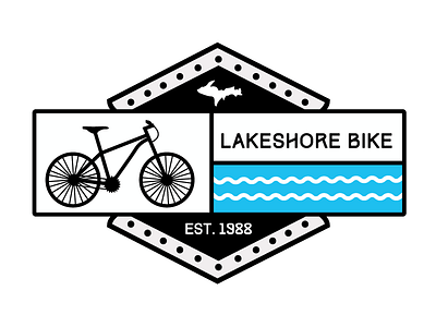Lakeshore Bike Logo bike brand identity lakeshore logo marquette