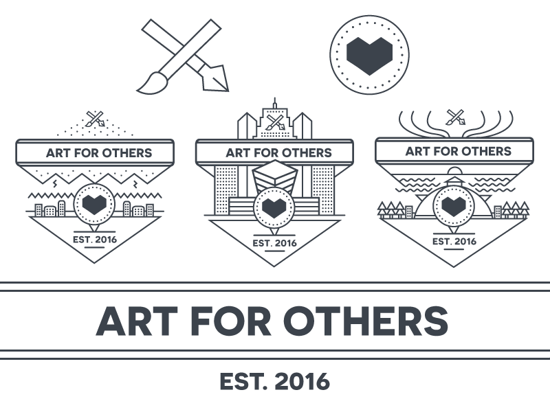 Art For Others Concept #2 art branding charity identity non profit vector