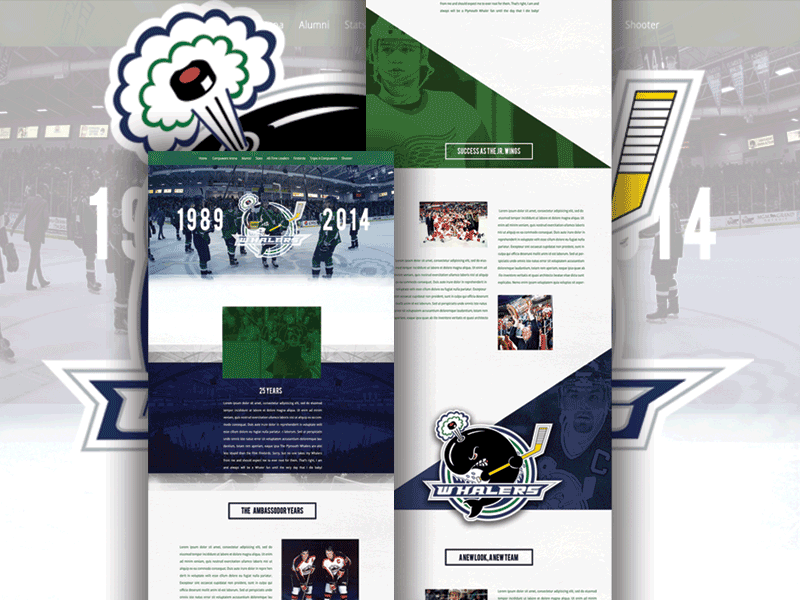 2. Plymouth Whalers css hockey html ice hockey ohl sports vintage web whalers