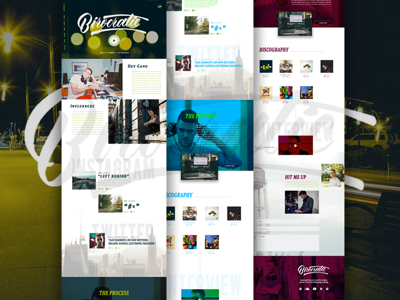 04. Birocratic birocratic chillhop css hip hop html instrumental jazz jquery music web web design