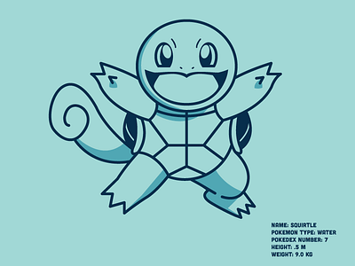 Pokemon Challenge challenge illustration illustrator pokemon squirtle turtle vector water