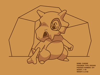 Pokemon Challenge - Cubone cubone ground illustration illustrator pokemon vector