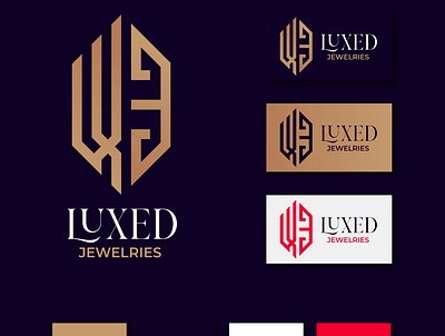 luxed logo design brand identity branding design graphicdesign illustration logo minimal monogram logo vector