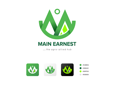 main earnest logo design brand identity branding graphicdesign icon illustration logo minimal vector