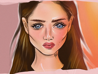 Portrait of a girl digital portrait illustration