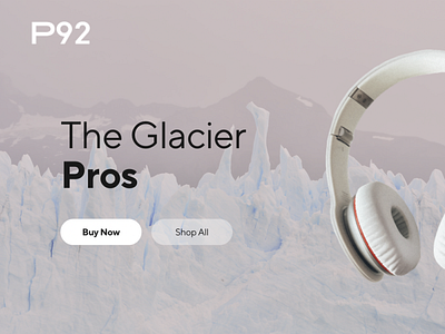 P92 Glacier Pros Headphone Web Design Arctic