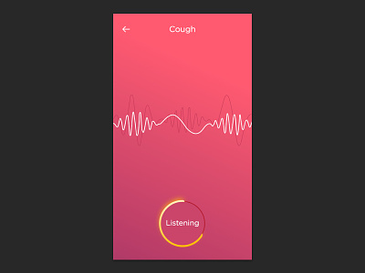 Concept for a cough analyzer app cough ios medicine record sound waves