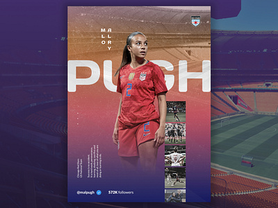 Mallory Pugh Graphic athlete design futbol graphic design nwsl photoshop poster soccer sports sportsdesign
