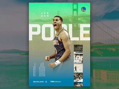 Jordan Poole Graphic athlete basketball design graphic design nba photoshop poster sports warriors