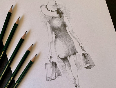Pencil Sketch of a woman art bristolvellum drawing pencilsketch