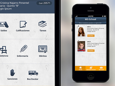 Mobile app app application device education mobile mockup school