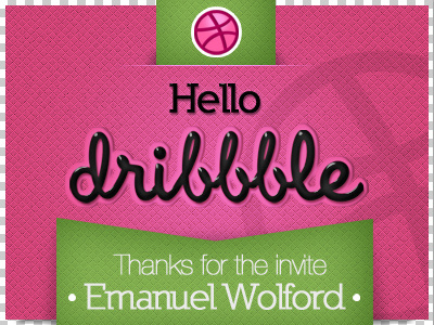 Dribbble thanks! debut dribbble green guatemala invitation jackypow pink thanks