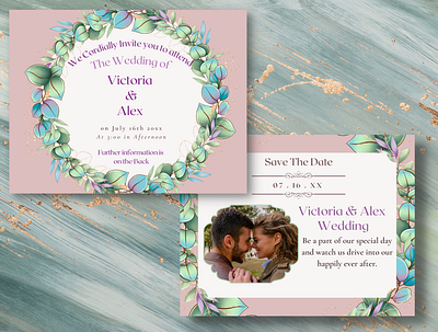 Wedding Invitation design graphic design illustration invitation vector wedding