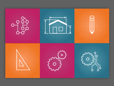Icons for a tech university