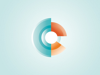 Logo-Draft ExpertSight cirlces healthcare logo medical orange radar turquoise