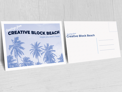 Creative Block Beach Postcard