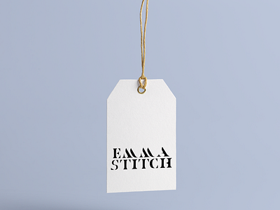 Emma Stitch Fashion Clothing Tag 3d beach brand branding card clothes design fashion graphic design illustration label logo redesigned typography