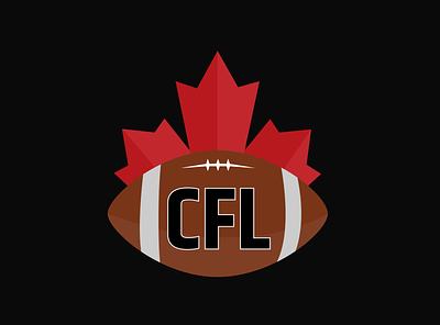 CFL logo concept branding canadian cfl concept design football football club logo sports vector