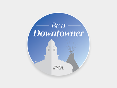 Downtown Lethbridge button design branding design graphic design graphics